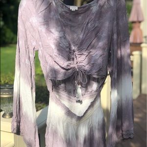 Purple tie dye romper